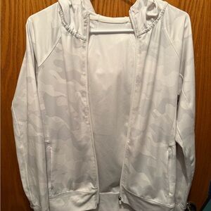White Camo Zip-Up Hoodie